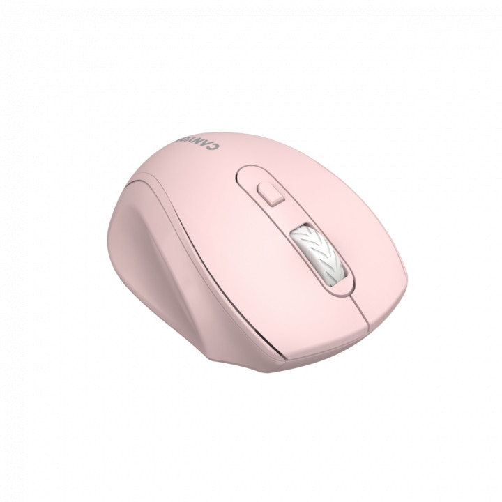 Безжична ергономична мишка CANYON OnClick 20, 2.4GHz, 6 бутона, 1600 DPI, Ergonomic, розова - CNE-CMSW20P - 2