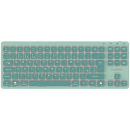 Механична TKL геймърска клавиатура с нископрофилни суичове CANYON OnType 10 TKL, 90 клавиша, LED подсветка, USB кабел 1.8м, Зеле