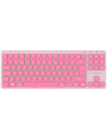 Механична TKL геймърска клавиатура с нископрофилни суичове CANYON OnType 10 Low Profile, TKL 90 клавиша, LED подсветка, USB с ка
