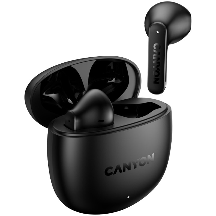 Bluetooth слушалки CANYON OnGo 13, Bluetooth 5.4, Semi-in-ear, 6h батерия, 30h със калъф, USB-C - CNS-TWS13B - 2