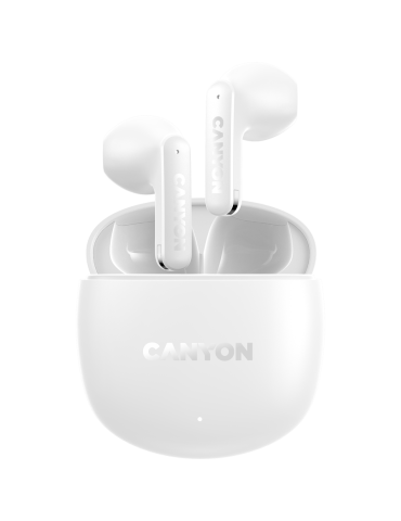 Bluetooth слушалки CANYON OnGo 13, Bluetooth 5.4, 6h батерия, 30h с калъф, USB-C зареждане - CNS-TWS13W - 1
