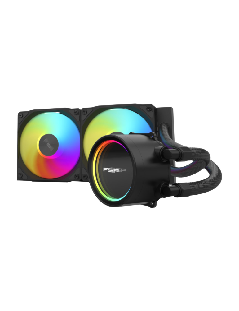 Водно охлаждане за процесор FORTRON AE24-B, Water Cooler, Intel LGA1851/1700/1200, AMD AM4/AM5, 120mm ARGB - POO0000022 - 1