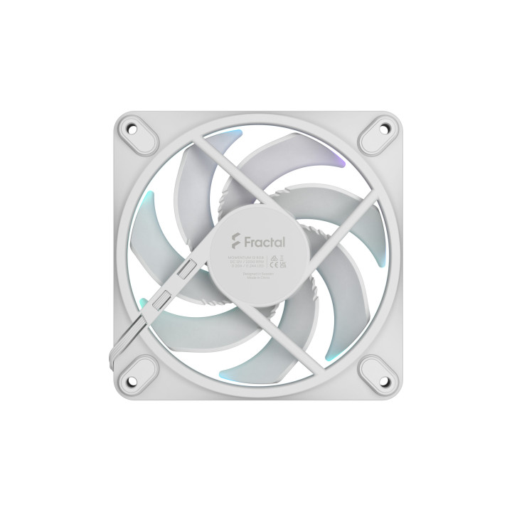 Охладител за процесор Fractal Design Momentum 12 RGB, 120mm, бял - FD-F-MR1-1202 - 5