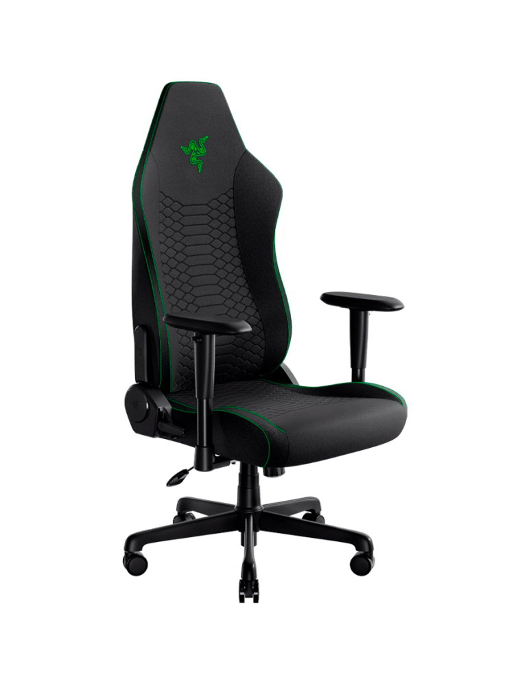 Геймърски стол Razer Iskur V2 X, Плат, Черен, Lumbar Arch, 152° рeclining, 2D подлакътници, Memory Foam възглавница - RZ38-05310