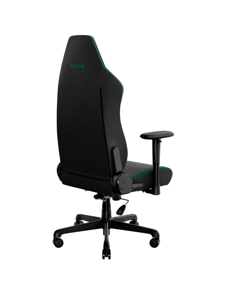 Геймърски стол Razer Iskur V2 X, Плат, Черен, Lumbar Arch, 152° рeclining, 2D подлакътници, Memory Foam възглавница - RZ38-05310