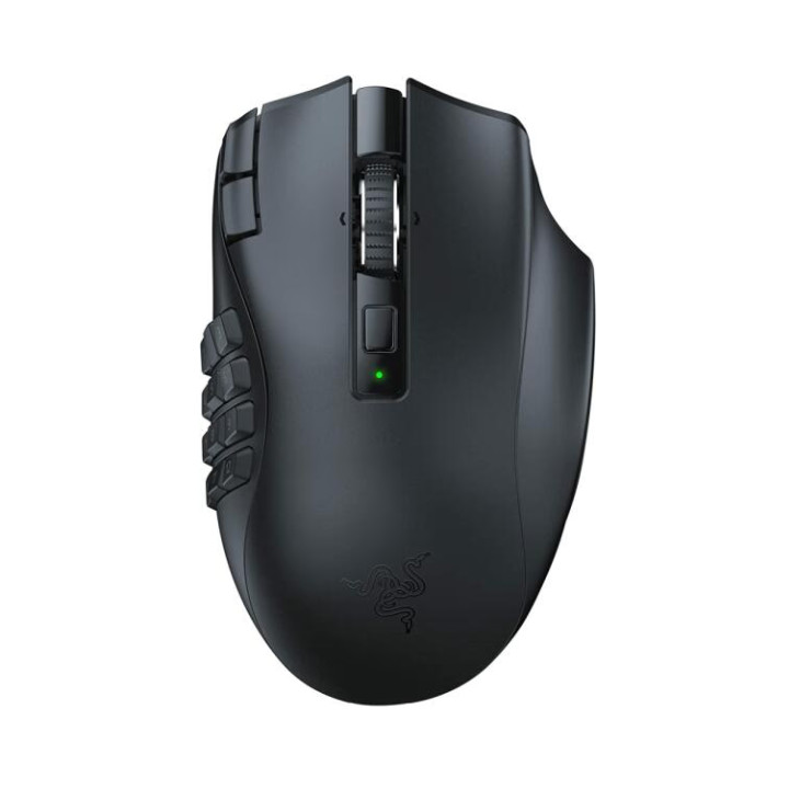 Професионална безжична геймърска мишка RAZER Naga V2 HyperSpeed, Геймърска, 18 программируеми бутона, 2.4GHz безжична - RZ01-036