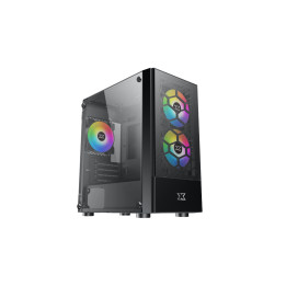 Геймърски компютър ION Oreo Black с процесор Intel Core i5-12400F, видео карта Nvidia GeForce RTX 5050 8GB GDDR6, RAM памет 16GB(2x8GB) DDR4 3200MHz, SSD 500GB M.2 NVMe