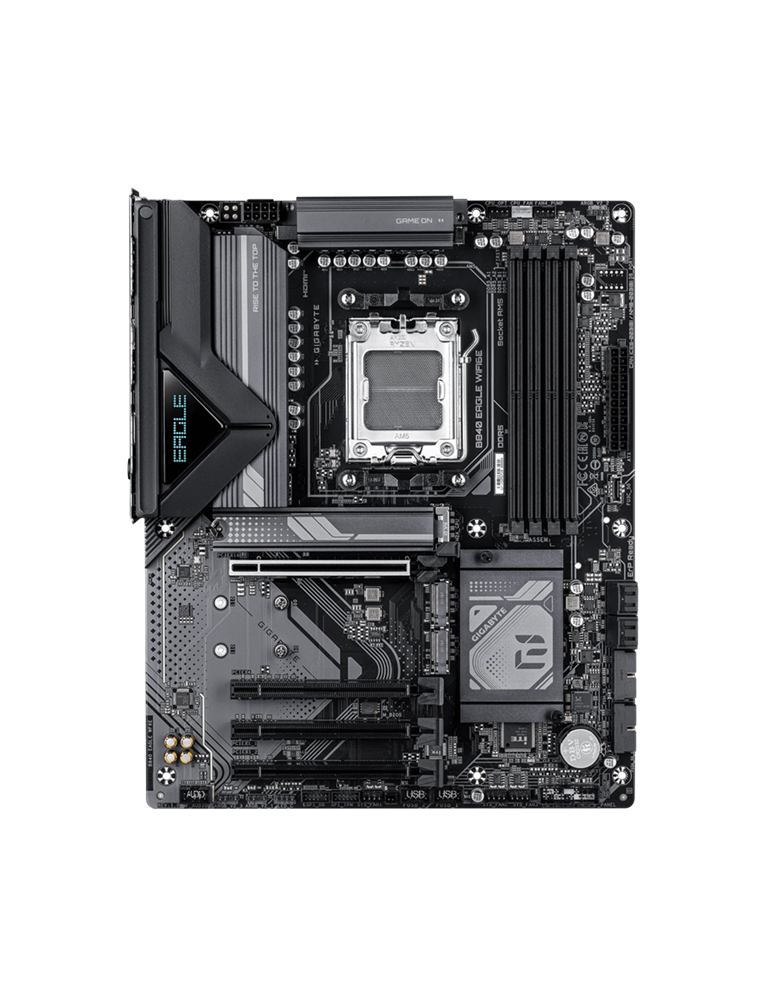 Дънна платка GIGABYTE B840 EAGLE WiFi6E, AMD B840, DDR5, 4xM.2, 4xSATA, WiFi 6E, Bluetooth 5.3 - B840 EAGLE WF6E - 2