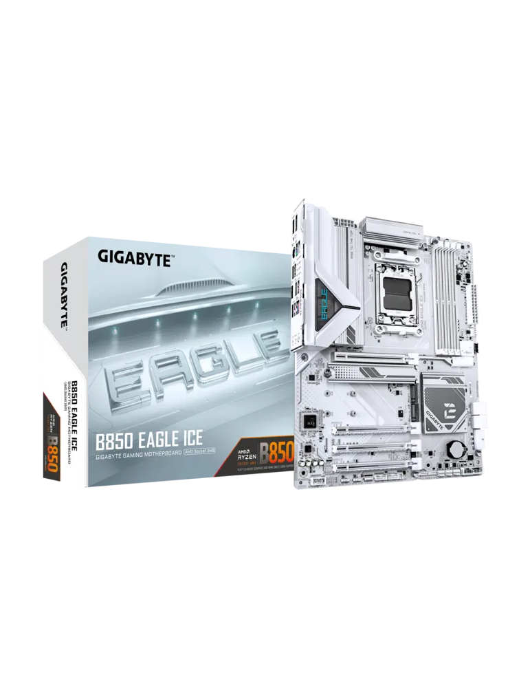 Дънна платка GIGABYTE B850 Eagle Ice, AMD Socket AM5, DDR5, ATX - 1
