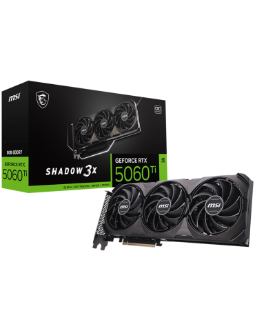 Видео карта MSI GeForce RTX 5060 Ti SHADOW 3X OC CLASSIC, 8GB GDDR7 128-bit, 2602MHz, PCIe 5.0 - 4711377381345 - 1