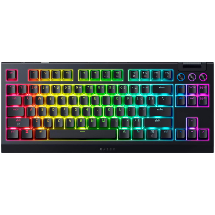 Професионална безжична механична клавиатура RAZER BlackWidow V4 Tenkeyless HyperSpeed, Механични суичове, Bluetooth/RF, RGB подс