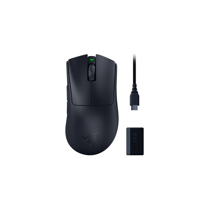 Безжична геймърска мишкаRazer DeathAdder V3 Pro, Безжична, 30000 DPI, HyperPolling Dongle - RZ01-04630300-R3WL - 1