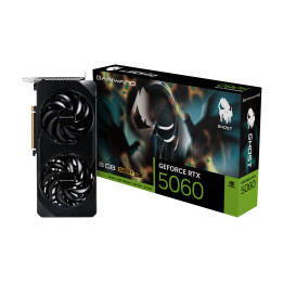 Видео карта GAINWARD GeForce RTX 5060 Ghost OC, 8GB GDDR7 128-bit, 3840 CUDA Core, 2535MHz Boost, DP 2.1b x3/HDMI 2.1b - NE75006