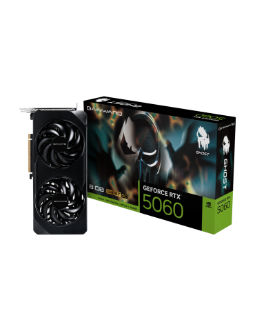 Видео карта GAINWARD GeForce RTX 5060 Ghost OC, 8GB GDDR7 128-bit, 3840 CUDA Core, 2535MHz Boost, DP 2.1b x3/HDMI 2.1b - NE75006