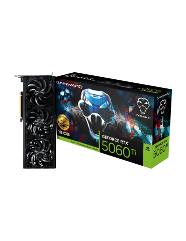 Видео карта GAINWARD GeForce RTX 5060 Ti Python III OC, 16GB GDDR7, 128-bit, 28Gbps, PCI-E Gen 5 - 	NE7506TS19T1-GB2061T - 1