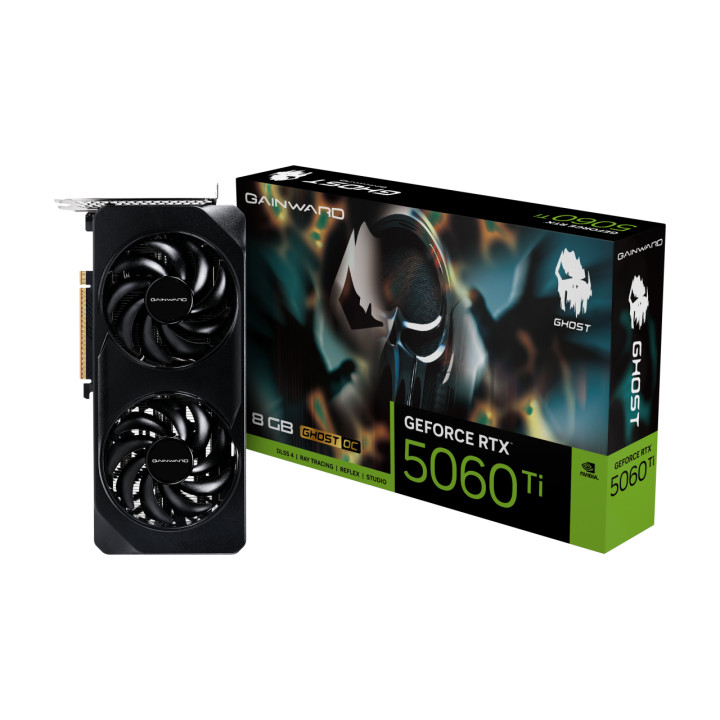 Видео карта GAINWARD GeForce RTX 5060 Ti Ghost OC, 8GB GDDR7 - NE7506TT19P1-GB2062B - 1