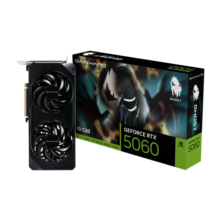 Видео карта GAINWARD GeForce RTX 5060 Ghost, 8GB GDDR7, 128-bit, PCI Express Gen 5 - NE75060019P1-GB2063B - 1