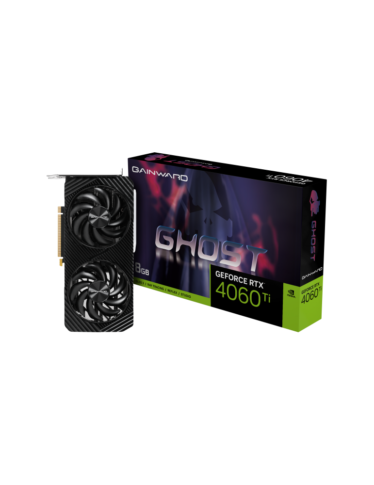 Видео карта Gainward GeForce RTX 4060 Ti Ghost 8GB GDDR6, 128 bits - NE6406T019P1-1060B