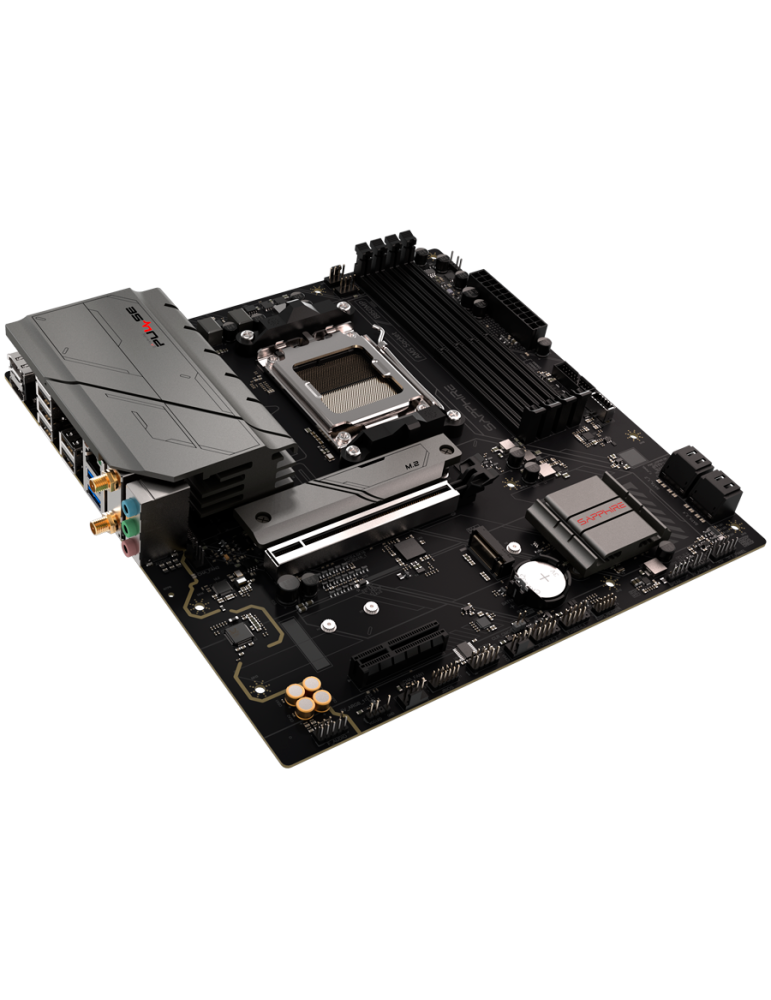Дънна платка SAPPHIRE AMD B850M PULSE, Socket AM5, 4x DDR5 7600MHz, PCIe 4.0 x16, M.2 Gen5, M.2 Gen4, 2.5Gbps LAN, WiFi 6, Micro