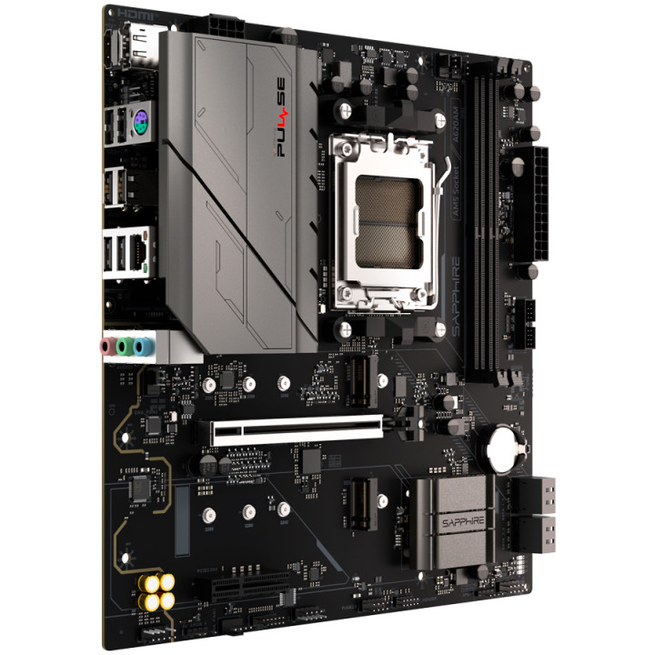 Дънна платка SAPPHIRE AMD PULSE A620AM, Socket AM5, 2x DDR5 DIMM до 64GB, PCIe 4.0, 1x M.2 NVMe Gen4, 1x M.2 NVMe Gen3, Micro AT