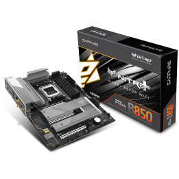 Дънна платка SAPPHIRE NITRO+ B850 AM5, AMD Ryzen Socket AM5, 4x DDR5 8000MHz, 1x M.2 Gen5, 2x M.2 Gen4, WiFi 7, 2.5Gbps LAN, ATX