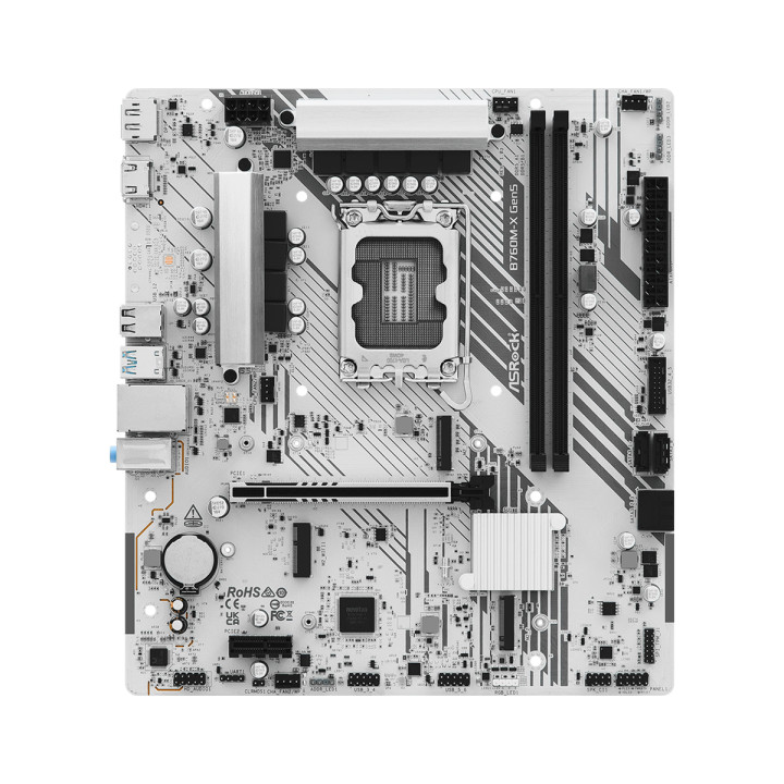 Дънна платка ASRock B760M-X Gen5, LGA1700, PCIe Gen5, DDR5, 2x M.2 NVMe, 4x SATA3, 2.5G LAN - B760M-X GEN5 - 2