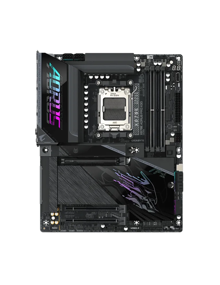 Дънна плата GIGABYTE AORUS PRO X870E, AM5, PCIe 5.0, 4x DDR5 DIMM до 256GB, Wi-Fi 7, 5GbE LAN  - 2