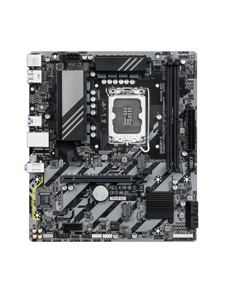 Дънна платка GIGABYTE B860M E, Micro ATX LGA1851, Intel B860, 2x DDR5, 2x M.2 PCIe 4.0, 4x SATA - B860M E - 2
