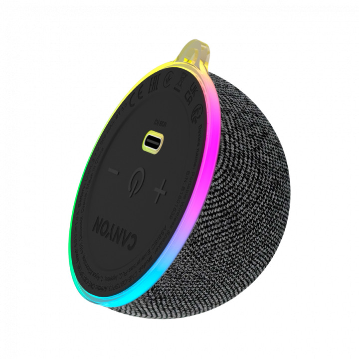 Преносима Bluetooth колонка CANYON OnMove 13, 5W, Magnetic Mount, RGB Light, Bluetooth 6.0, 600mAh - CNE-CBTSP13B - 1