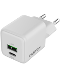 Захранващ адаптер CANYON CU20AC, 20W GaN, USB-C Power Delivery, USB-A Quick Charge - CNS-CUW20AC - 2