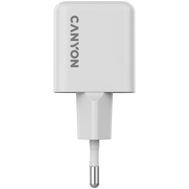 Захранващ адаптер CANYON CU20AC, 20W GaN, USB-C Power Delivery, USB-A Quick Charge - CNS-CUW20AC - 5