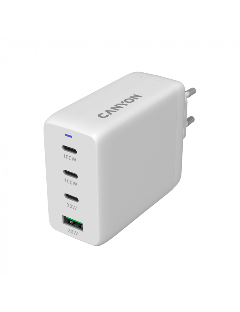 Захранващ адаптер CANYON CU100ACC, 100W GaN, 3x USB-C PD + 1x USB-A QC, EU - CNS-CUW100ACC - 3