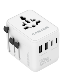 Захранващ адаптер CANYON OnTour 70, 70W, 5 конектора (3x USB-C, 2x USB-A), EU/UK/US/AUS, GaN Technology - CNS-TA70W1006W - 1