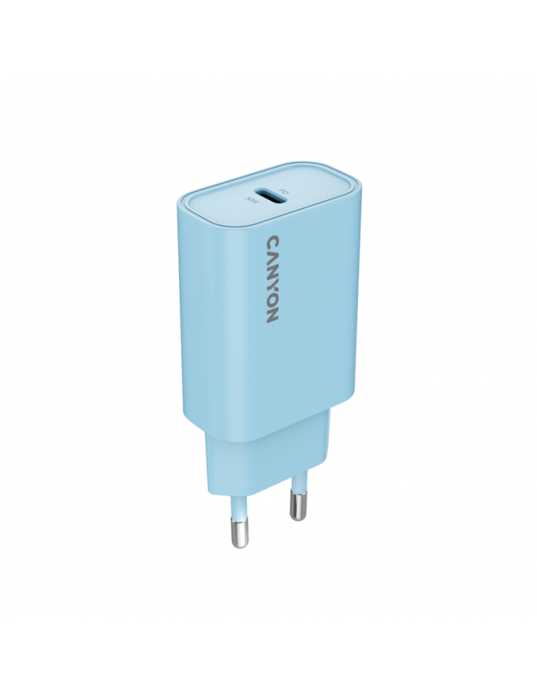 Захранващ адаптер CANYON OnCharge 30CL, 30W USB-C Power Delivery, AC 100-240V - CNE-CHA30CLLBL - 1
