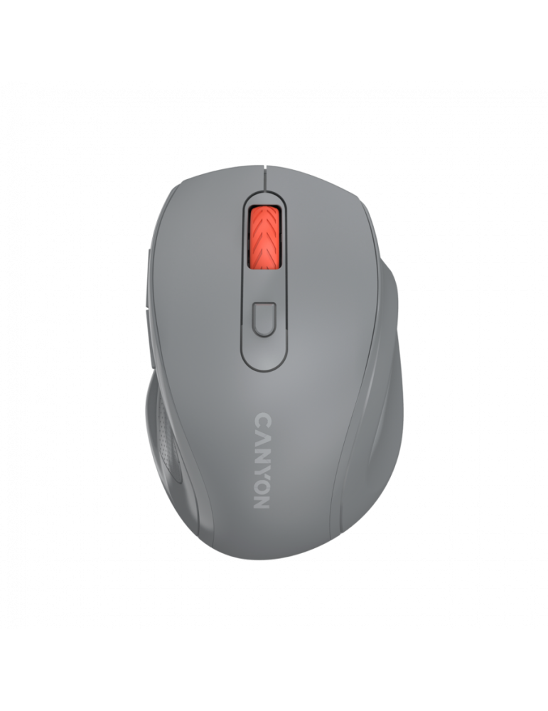 Безжична ергономична мишка CANYON OneClick 20, 2.4GHz, 6 тихи бутона, Оптичен сензор 1600 DPI, Ергономична - CNE-CMSW20DG - 1