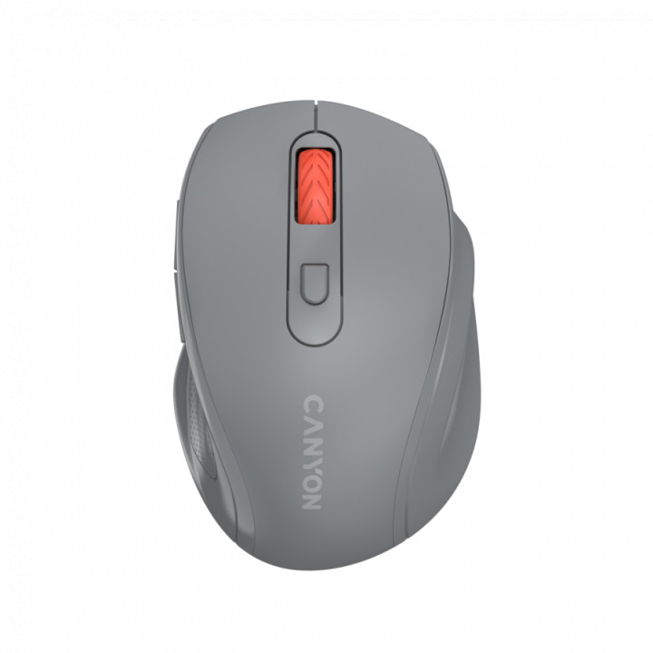 Безжична ергономична мишка CANYON OneClick 20, 2.4GHz, 6 тихи бутона, Оптичен сензор 1600 DPI, Ергономична - CNE-CMSW20DG - 1