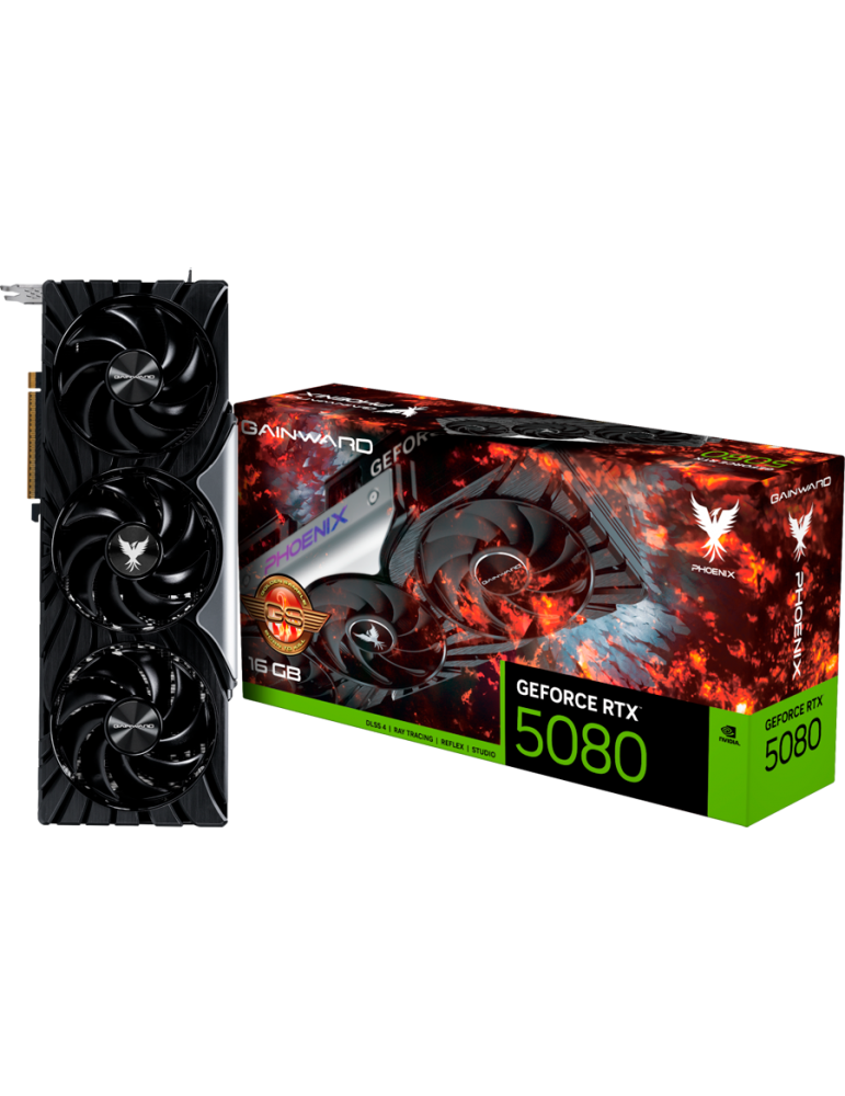 Видео карта Gainward GeForce RTX 5080 Phoenix GS, 16GB GDDR7 256bit, 1x HDMI 2.1b, 3x DP 2.1b - NE75080S19T2-GB2031X - 1