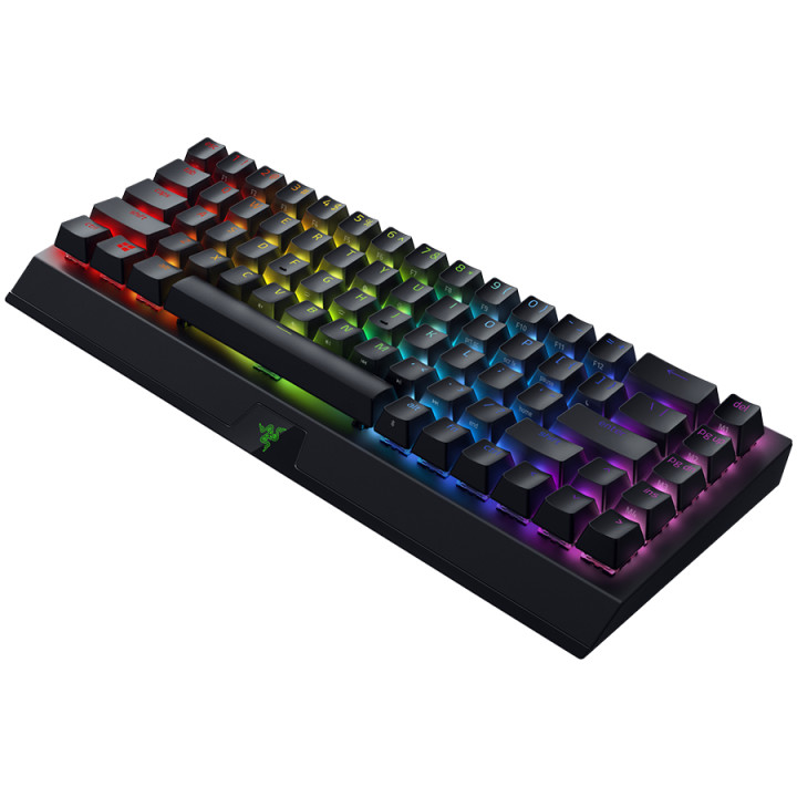 Безжична механична клавиатура Razer BlackWidow V3 Mini HyperSpeed, механична, безжична, 65%, Razer Green Switch, 80 млн. циклуса