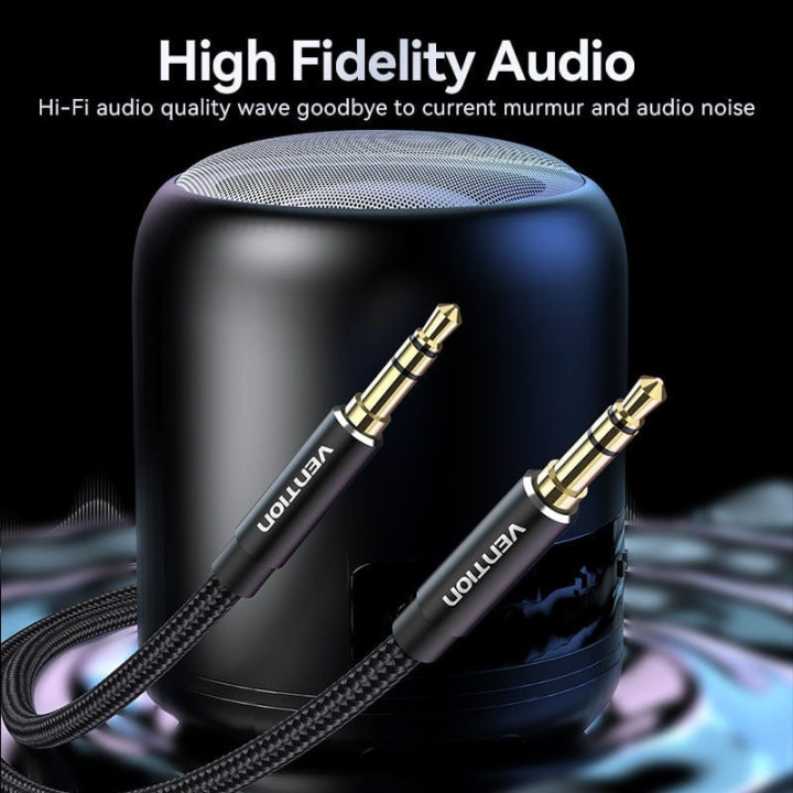 Аудио Кабел Vention 3.5mm Audio Cable M/M Cotton Braided 1.5m - BAWBG