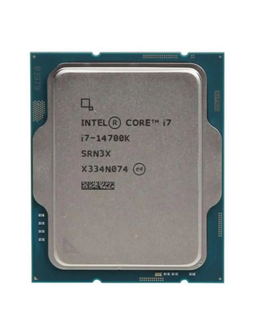Процесор Intel Core i7-14700K, 20 ядра (8P+12E), 28 нишки, 3.4-5.6 GHz, LGA1700, 33MB кеш, 253W TDP, , без охладител и без ориги