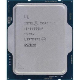 Процесор Intel Core i5-14600KF, 14 ядра, 20 нишки, 3.5-5.3 GHz, 24MB Cache, LGA1700, без охладител и без оригинална опаковка - C