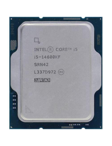 Процесор Intel Core i5-14600KF, 14 ядра, 20 нишки, 3.5-5.3 GHz, 24MB Cache, LGA1700, без охладител и без оригинална опаковка - C