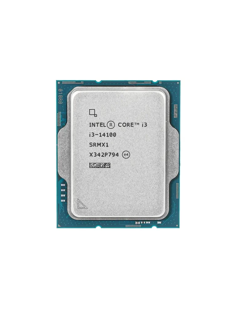 Процесор Intel Core i3-14100, 4 ядра 8 нишки, 3.5-4.7 GHz, 12MB кеш, LGA1700, TDP 110W, без охладител и без оригинална опаковка 