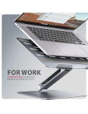 Поставка за лаптоп AXAGON STND-LQ, 10"-16", алуминиева, регулируема височина и ъгъл - 8595247908179 - 1