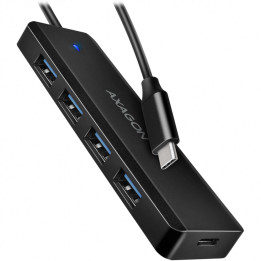 USB хъб AXAGON HUE-C1C, 4x USB 3.2 Gen 1, USB-C захранване, 20cm кабел - HUE-C1C - 1