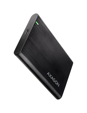 Външен диск AXAGON EE25-A6C, 2.5" SATA, USB 3.2 Gen 1 Type-C, Алуминий, Черен - EE25-A6C - 1