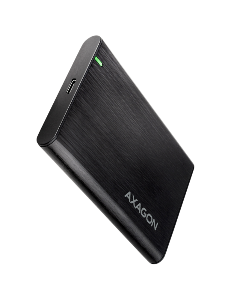 Външен диск AXAGON EE25-A6C, 2.5" SATA, USB 3.2 Gen 1 Type-C, Алуминий, Черен - EE25-A6C - 1