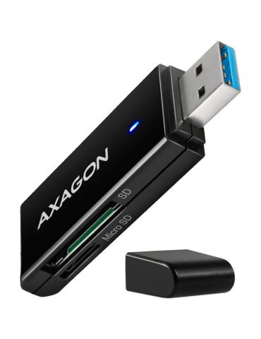 Четец за карти AXAGON Slim, USB 3.2 Gen 1, SD/microSD/MMC - 8595247906137 - 1