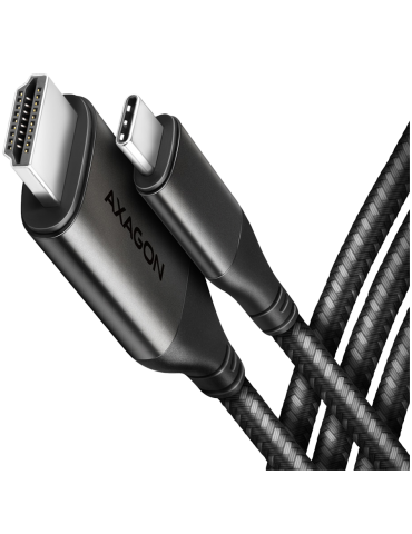 USB-C кабел AXAGON RVC-HI2MC, USB-C към HDMI 2.0 4K/60Hz 1.8m алуминий - RVC-HI2MC - 1