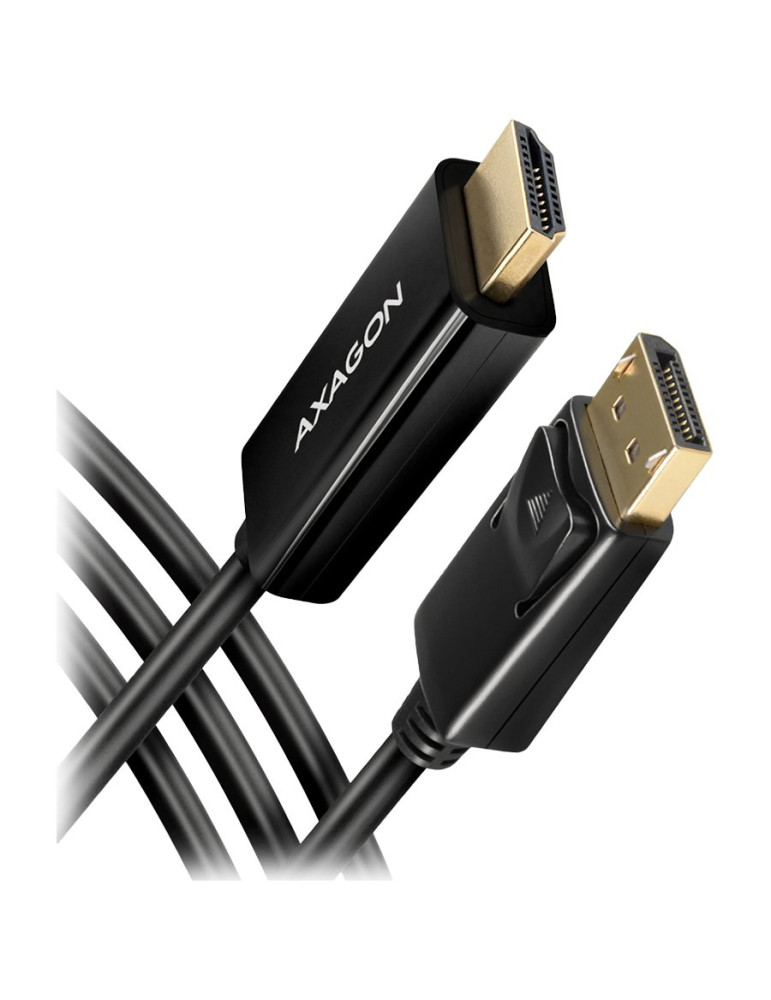Кабел AXAGON RVD-HI14C2, DisplayPort to HDMI 1.4, 1.8m, 4K/30Hz, позлатени конектори - RVD-HI14C2 - 1